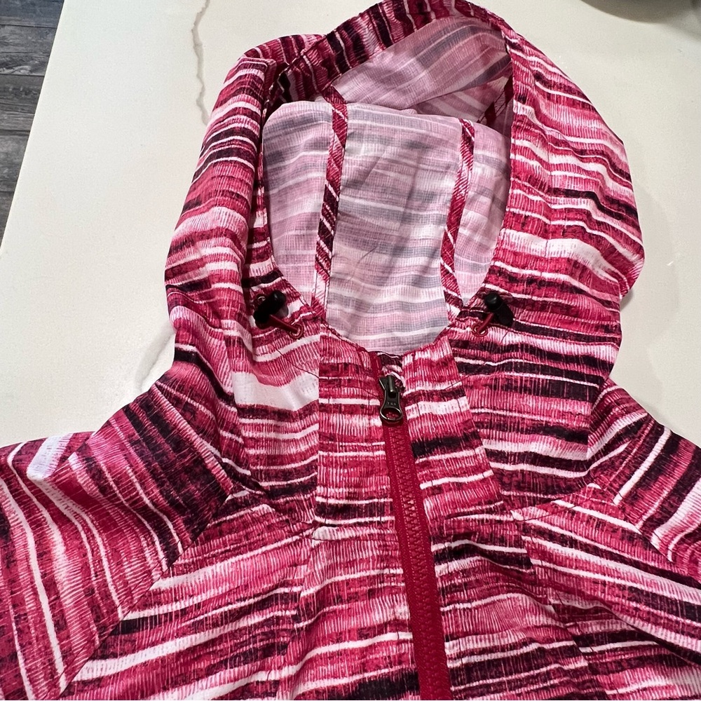 Marmot‎ women's size XL lightweight hooded windbreaker jacket pink thumbholes - Picture 4 of 14